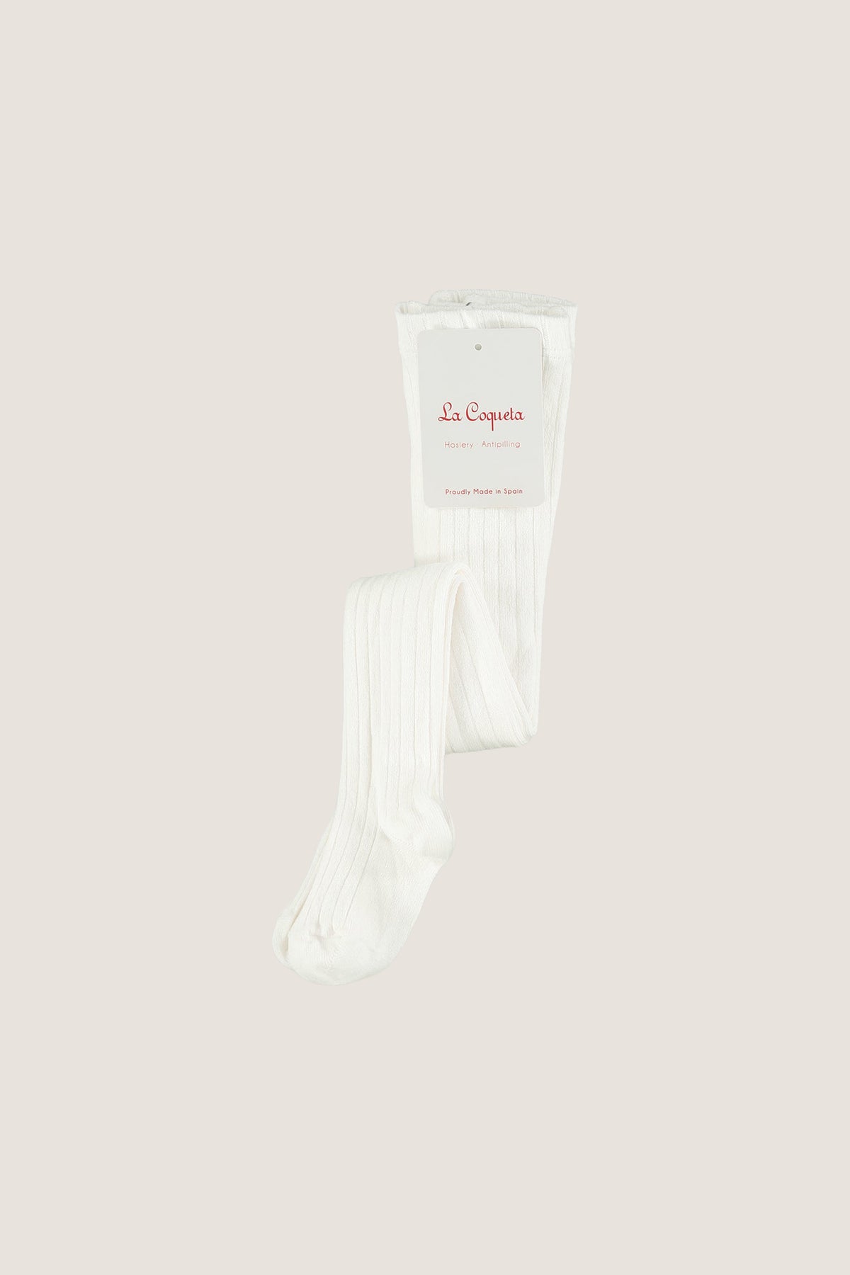 White Ribbed Tights