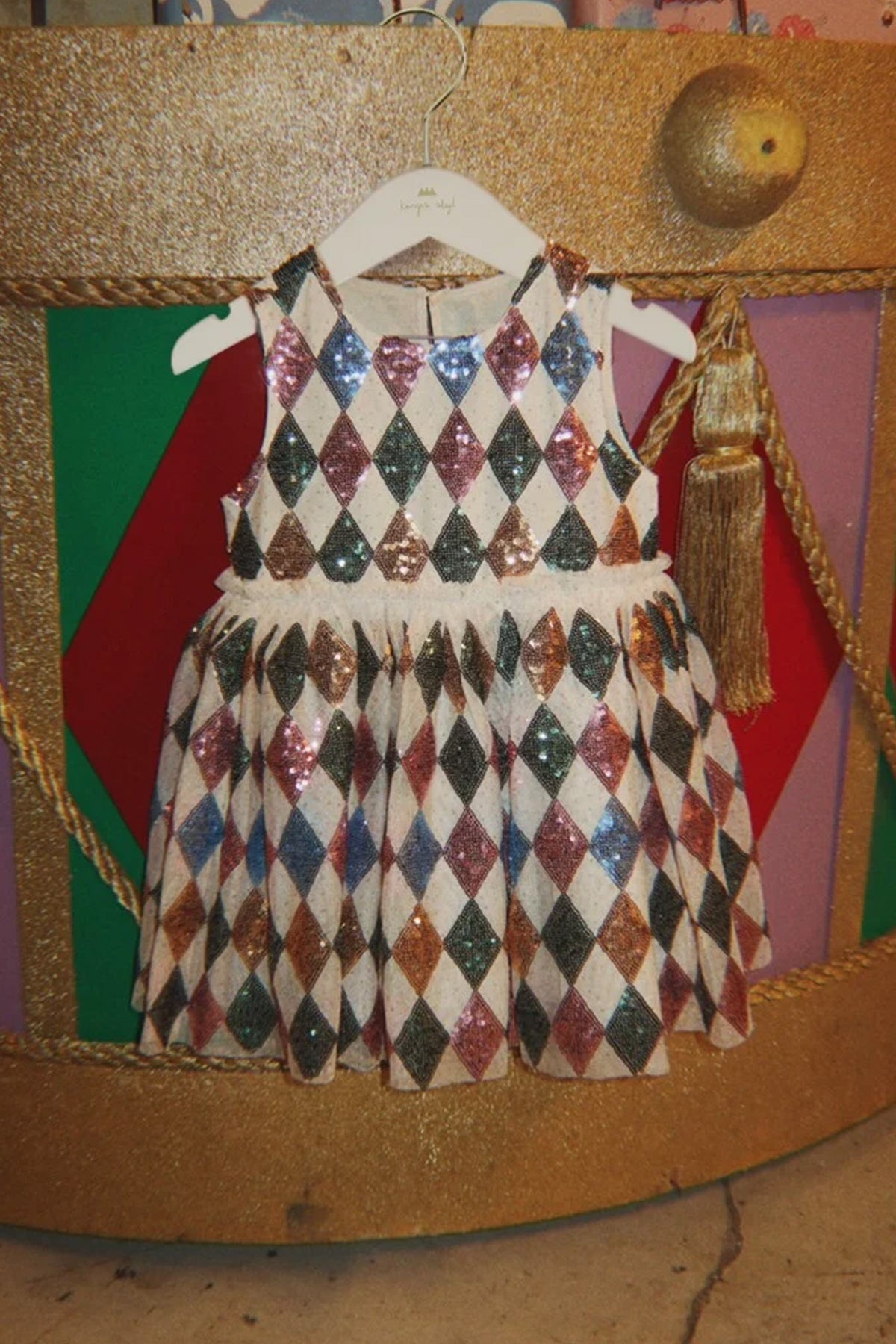 Sequin Yvonne Harlekin Dress