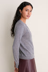 Heather Gray Merino Thatcher Cardigan