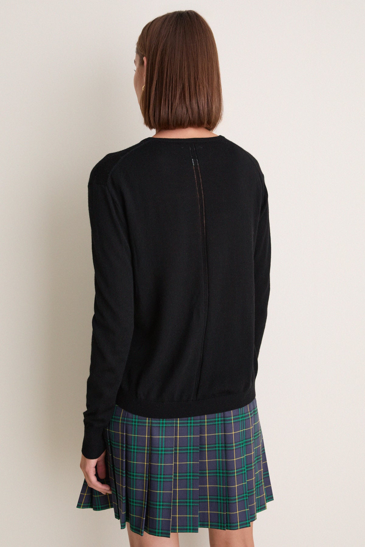Black Merino Thatcher Cardigan