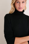 Black Merino Whitney Turtleneck