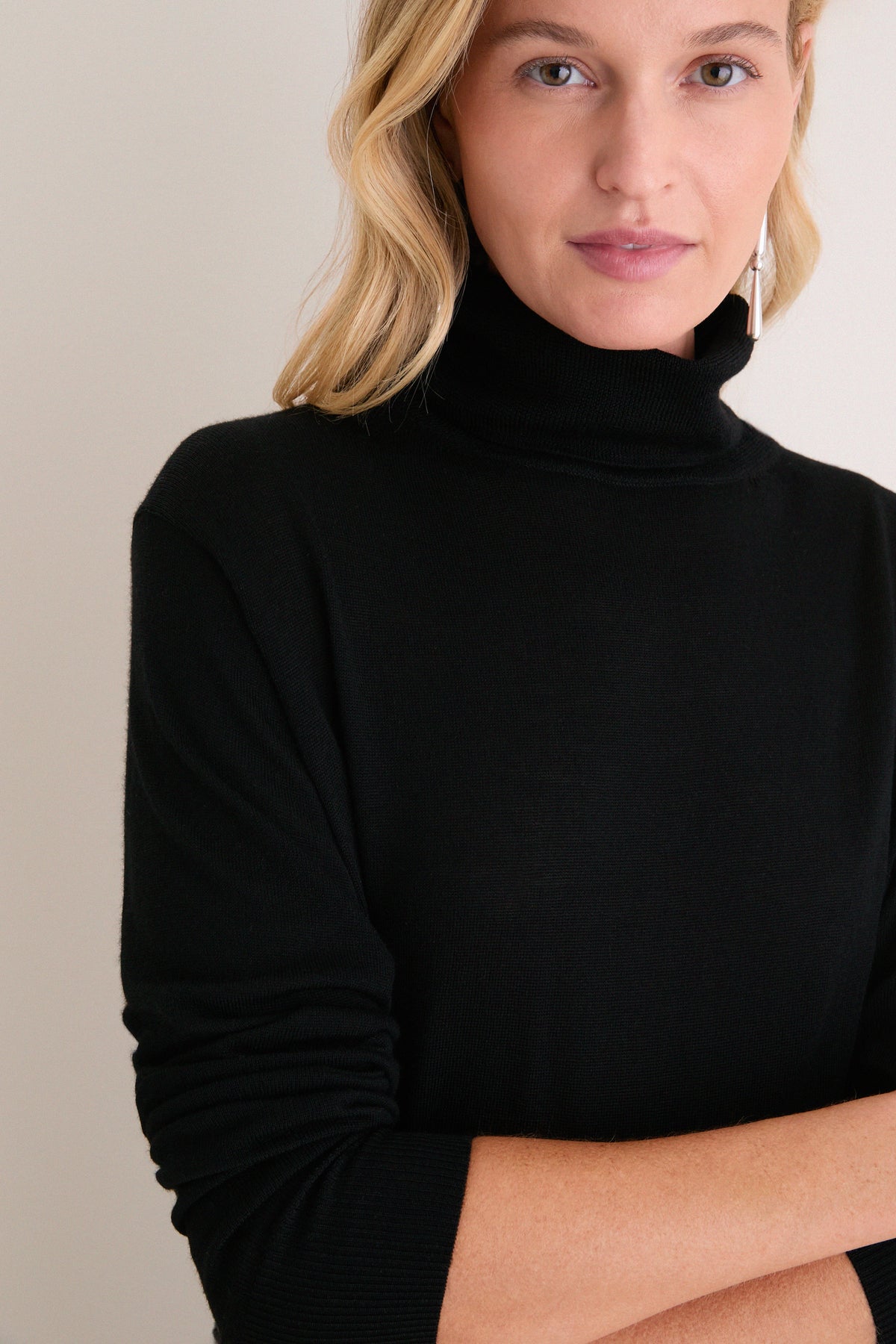 Black Merino Whitney Turtleneck