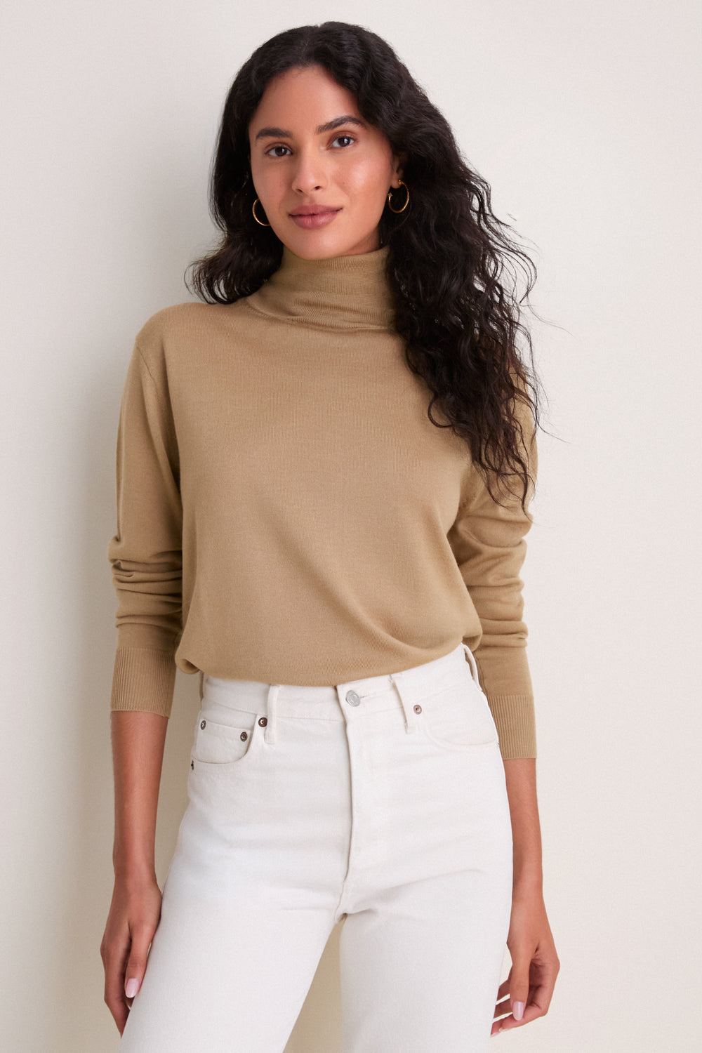 Camel Merino Whitney Turtleneck