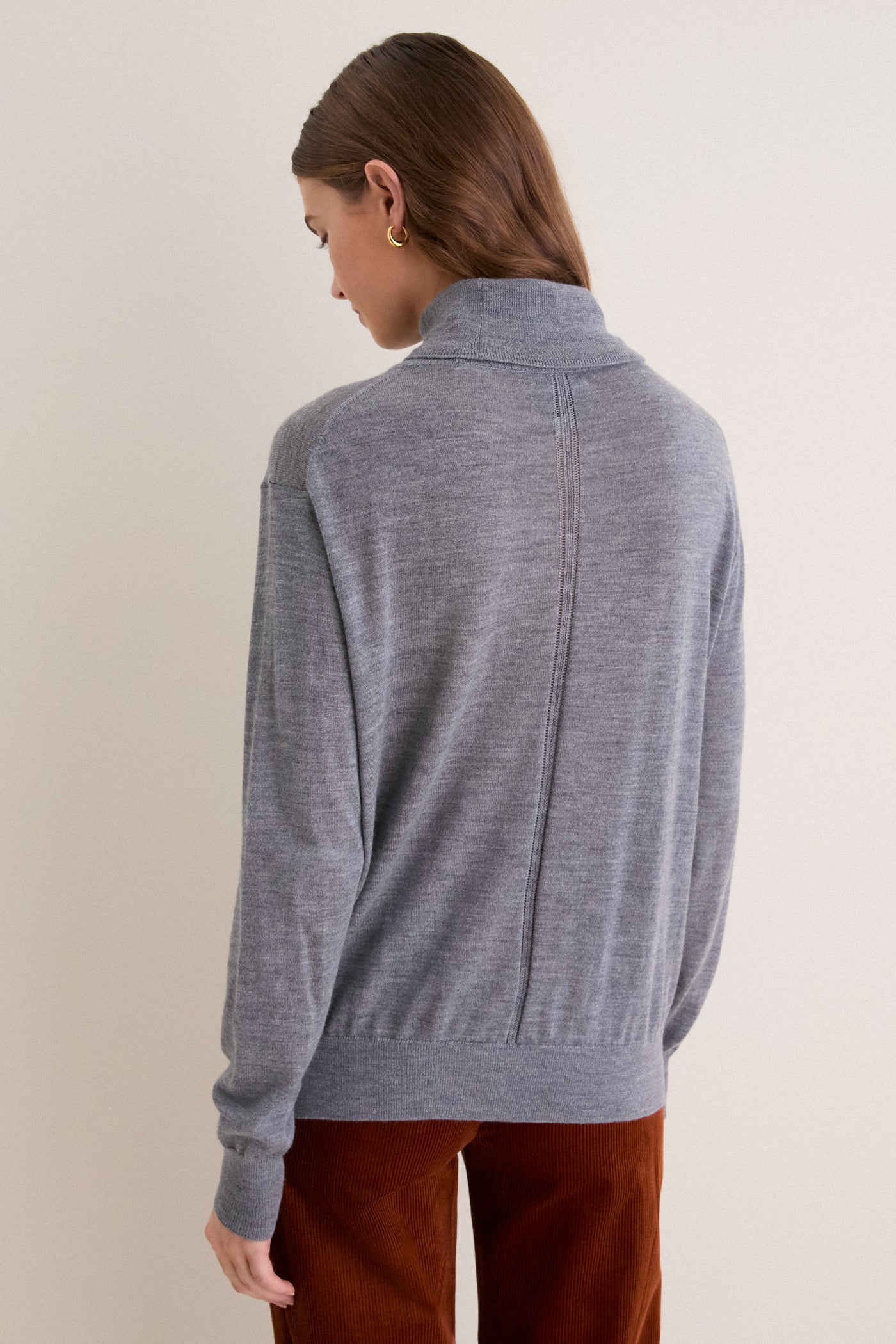 Gray Merino Whitney Turtleneck