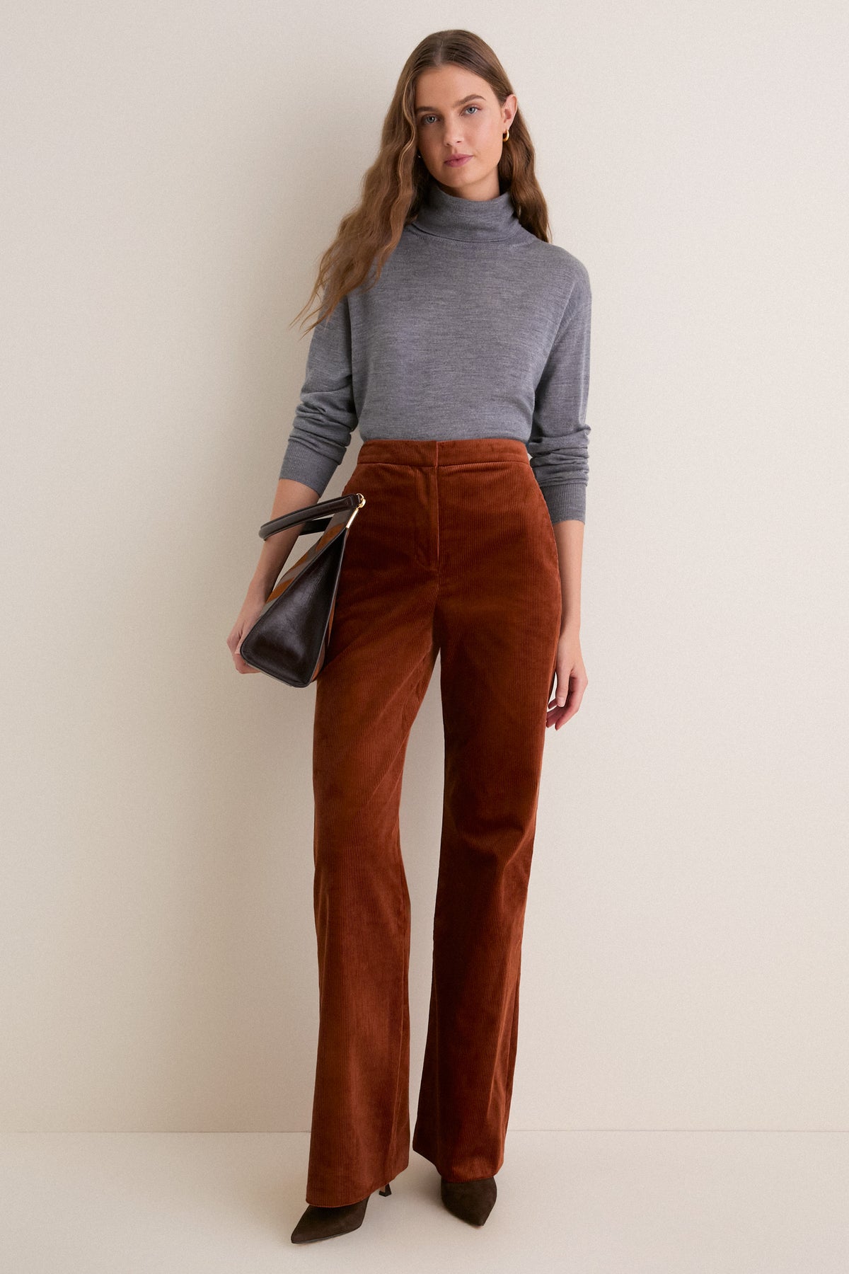 Gray Merino Whitney Turtleneck