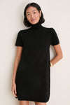 Black Merino Hewitt Turtleneck Dress