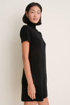 Black Merino Hewitt Turtleneck Dress