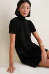 Black Merino Hewitt Turtleneck Dress