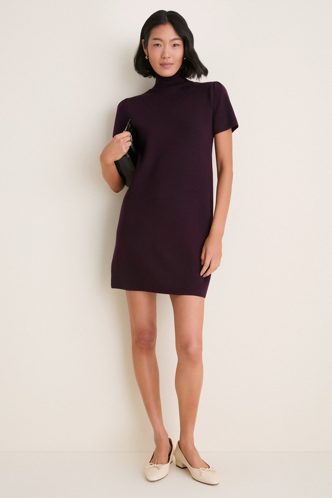 Plum Merino Hewitt Turtleneck Dress