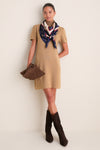 Camel Merino Hewitt Turtleneck Dress