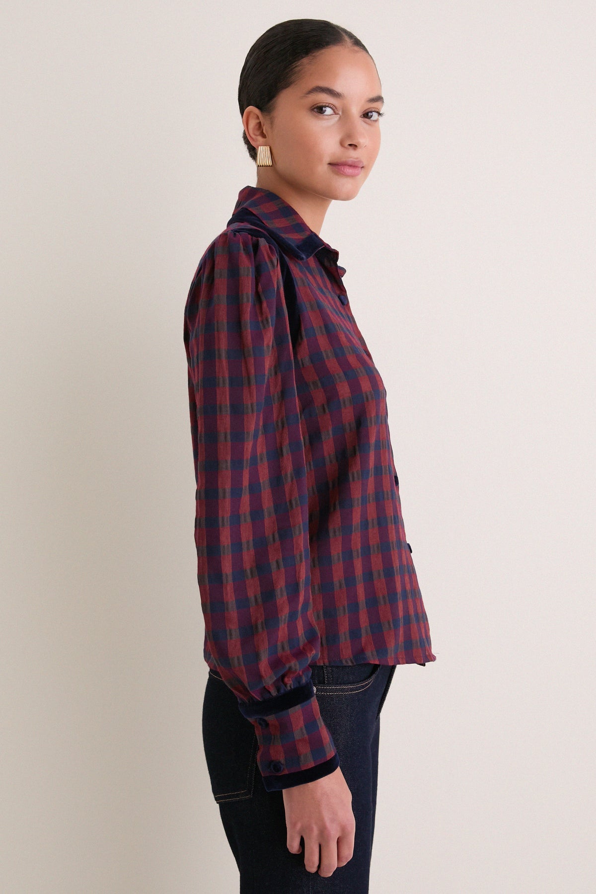 Red Baker Blouse