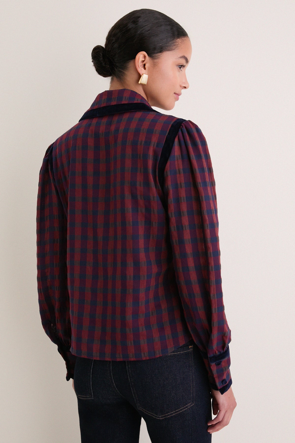 Red Baker Blouse