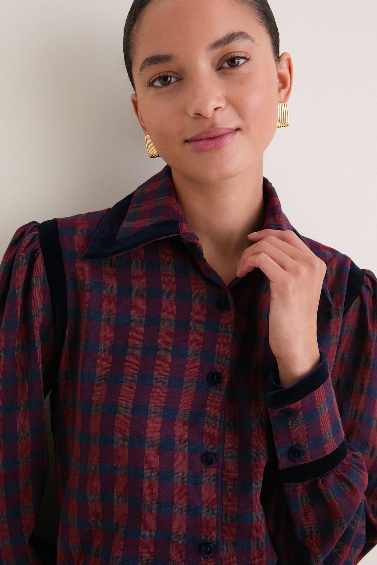 Red Baker Blouse