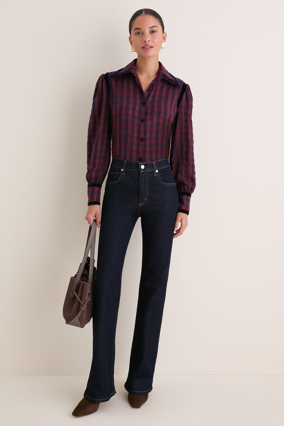 Red Baker Blouse
