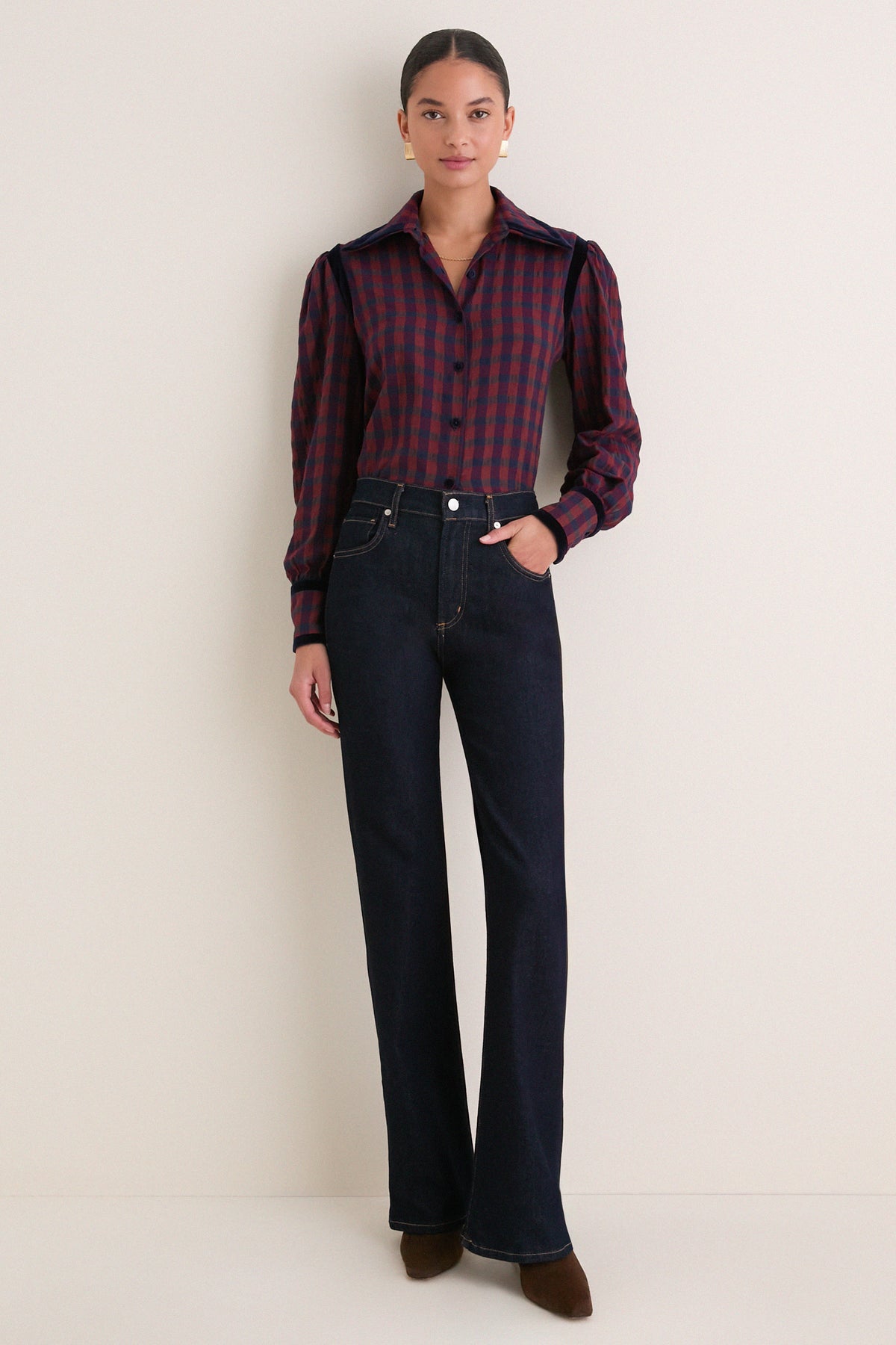 Red Baker Blouse