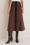 Brown Grenelle Skirt