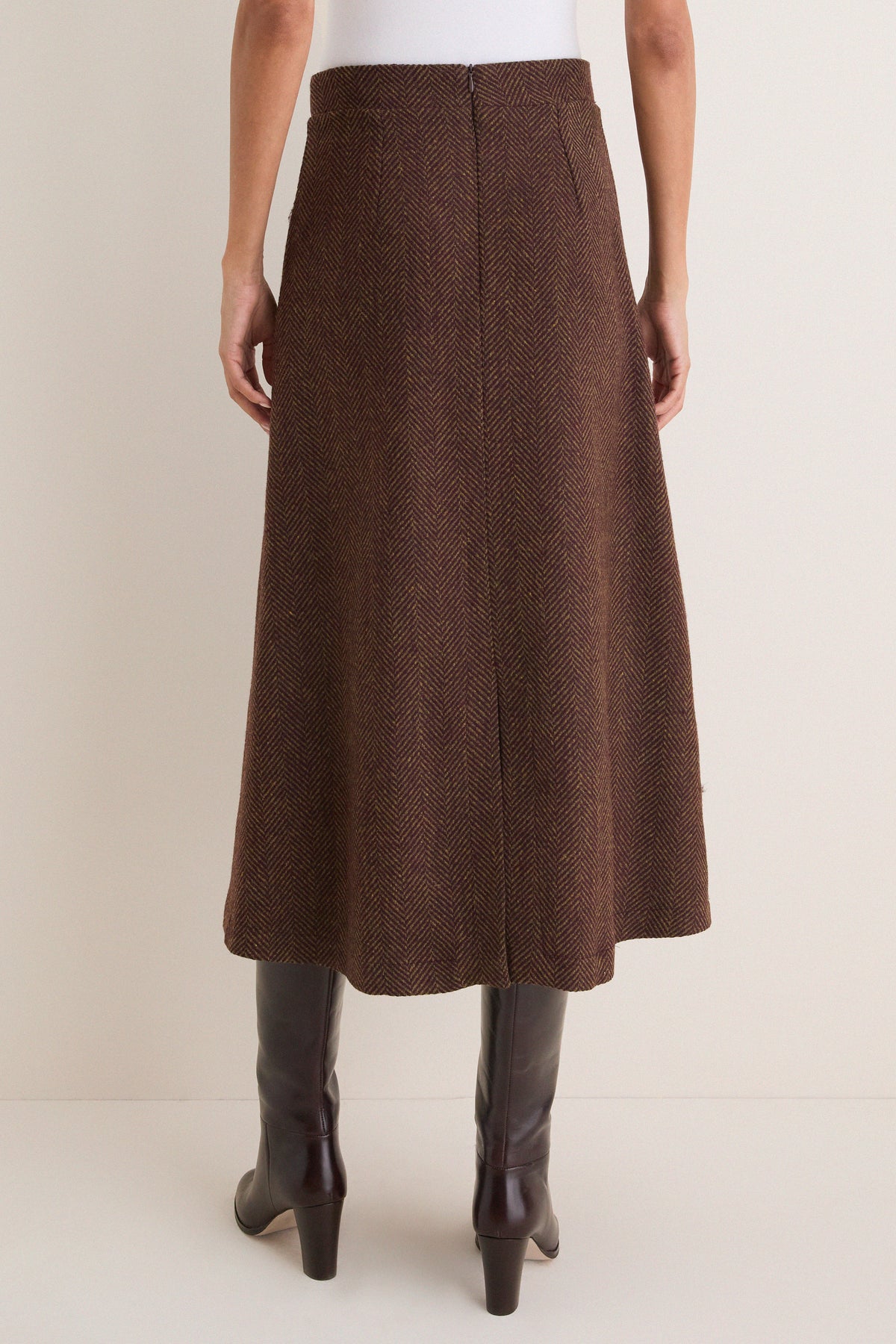 Brown Grenelle Skirt