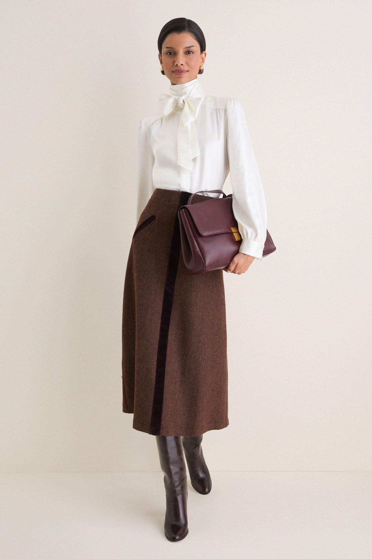 Brown Grenelle Skirt