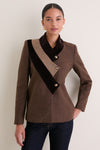 Brown Tricolor Blazer