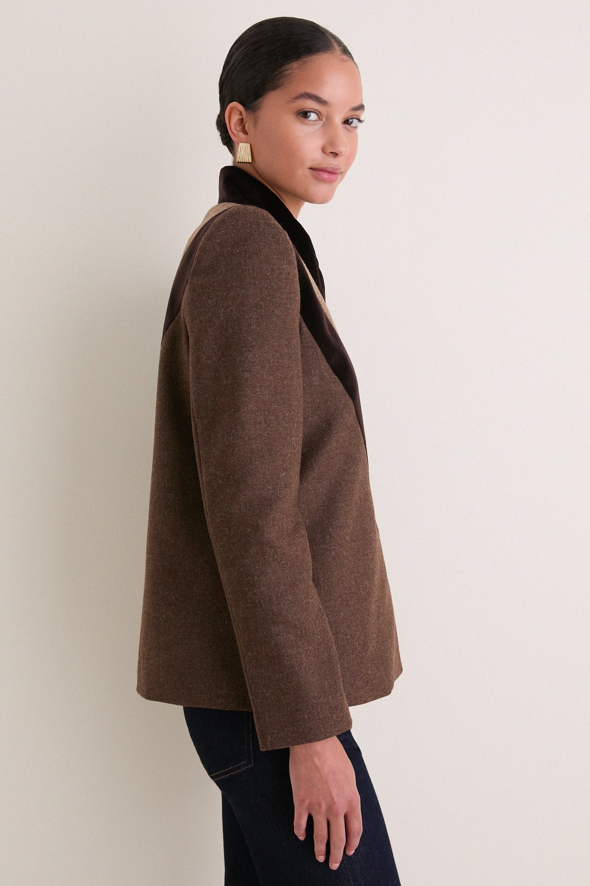 Brown Tricolor Blazer