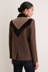 Brown Tricolor Blazer
