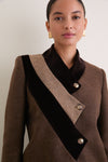 Brown Tricolor Blazer