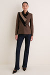 Brown Tricolor Blazer