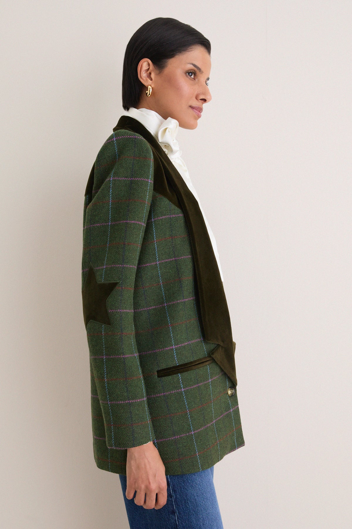 Green Plaid Harrow Blazer