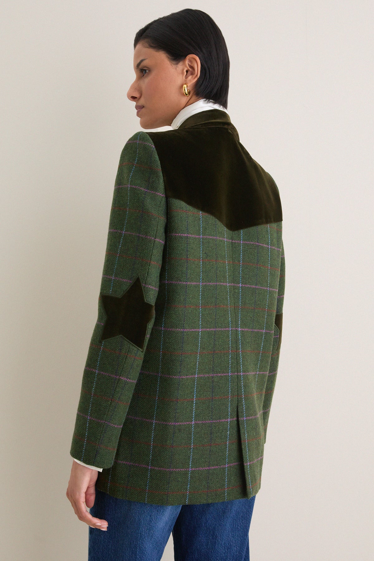 Green Plaid Harrow Blazer