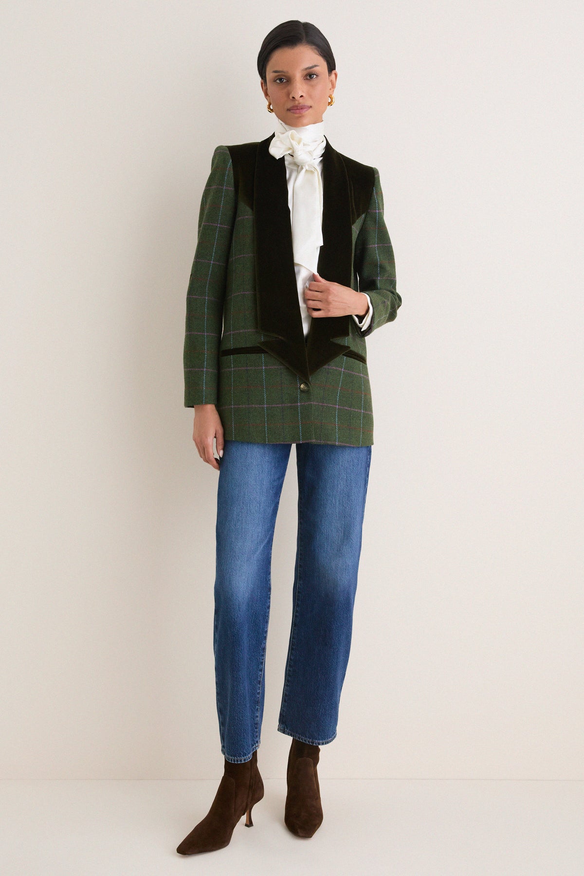 Green Plaid Harrow Blazer