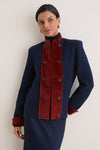 Red and Navy Monroe Jacket