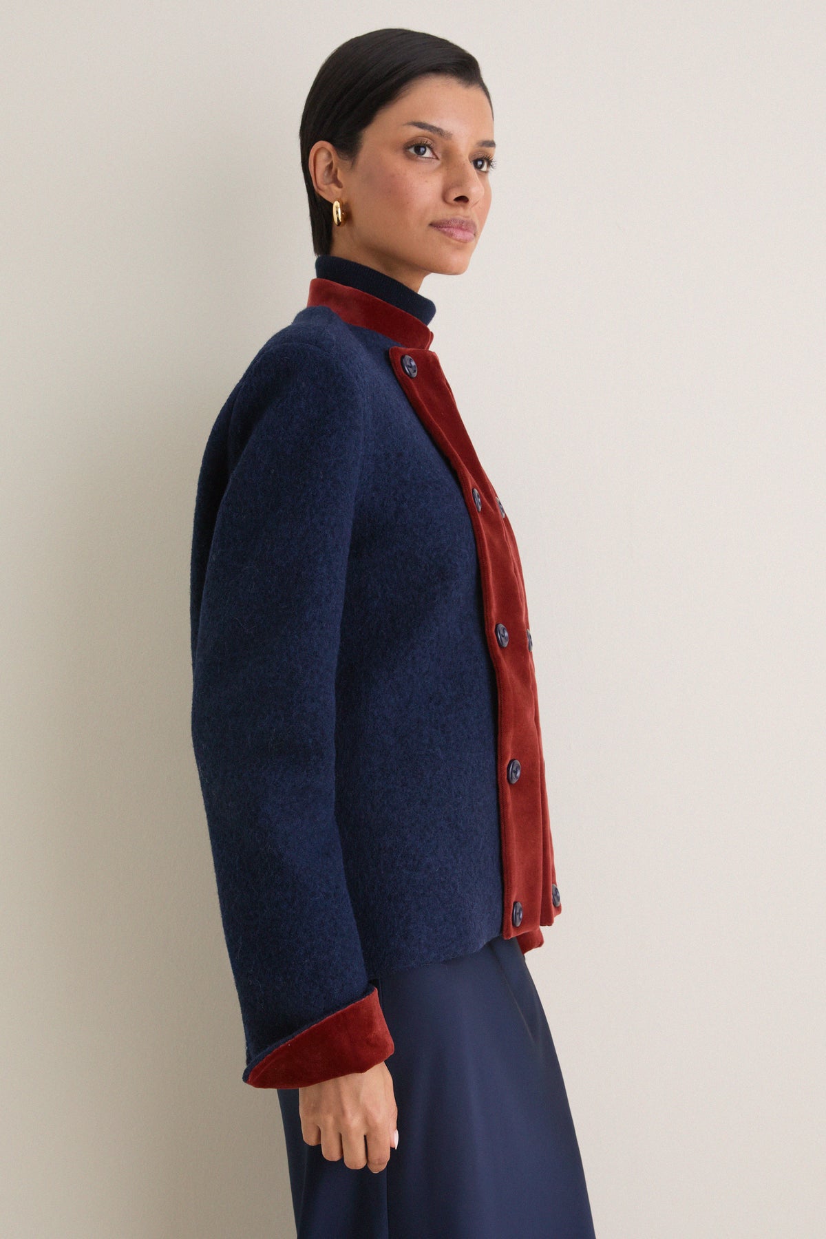 Red and Navy Monroe Jacket