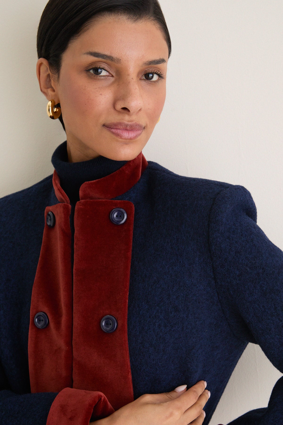 Red and Navy Monroe Jacket