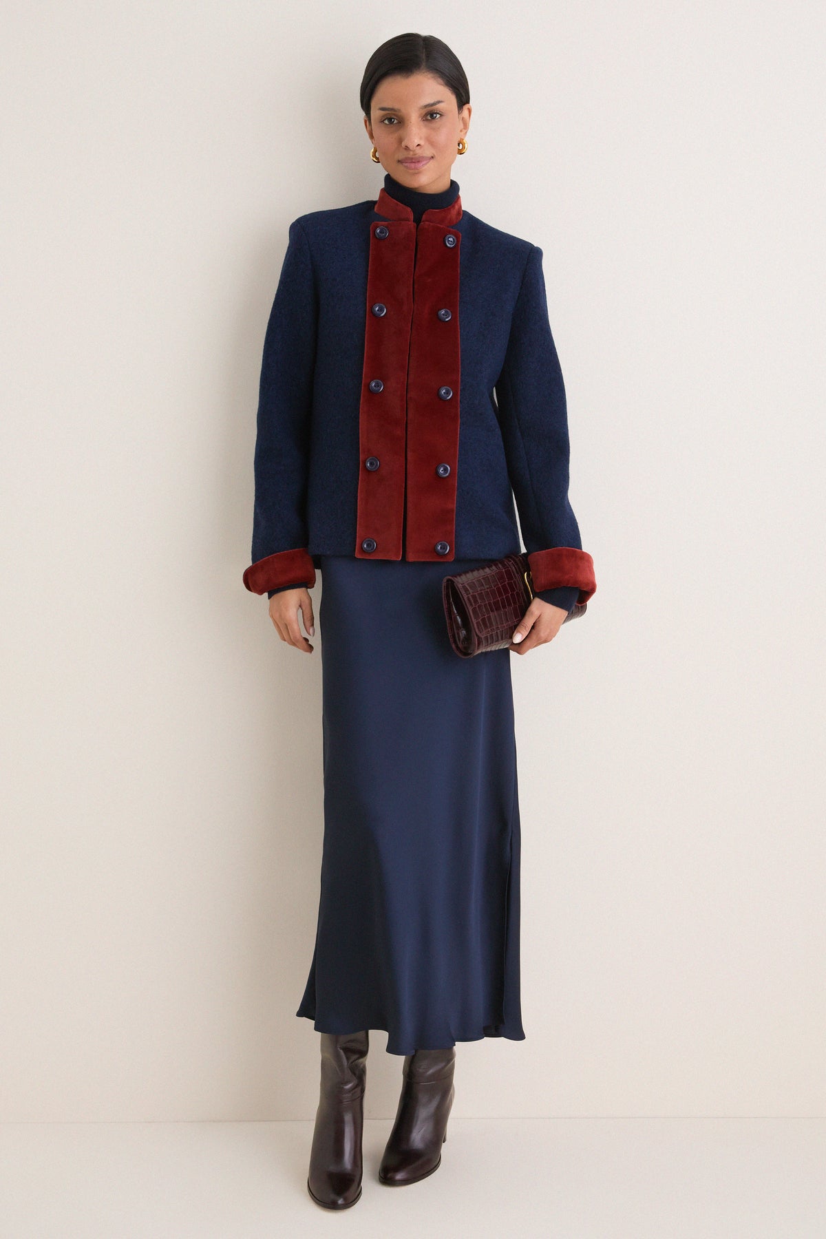 Red and Navy Monroe Jacket