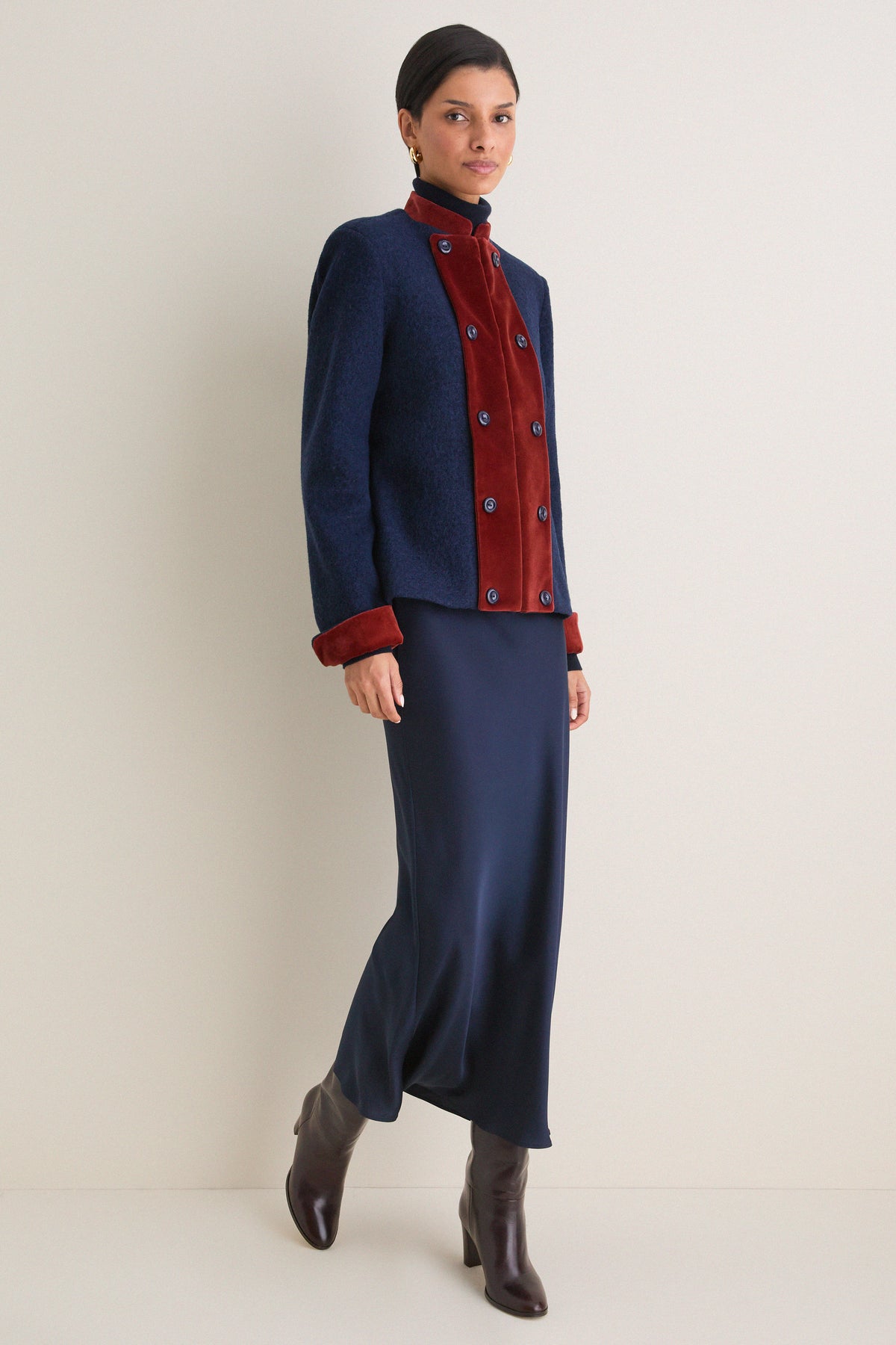 Red and Navy Monroe Jacket