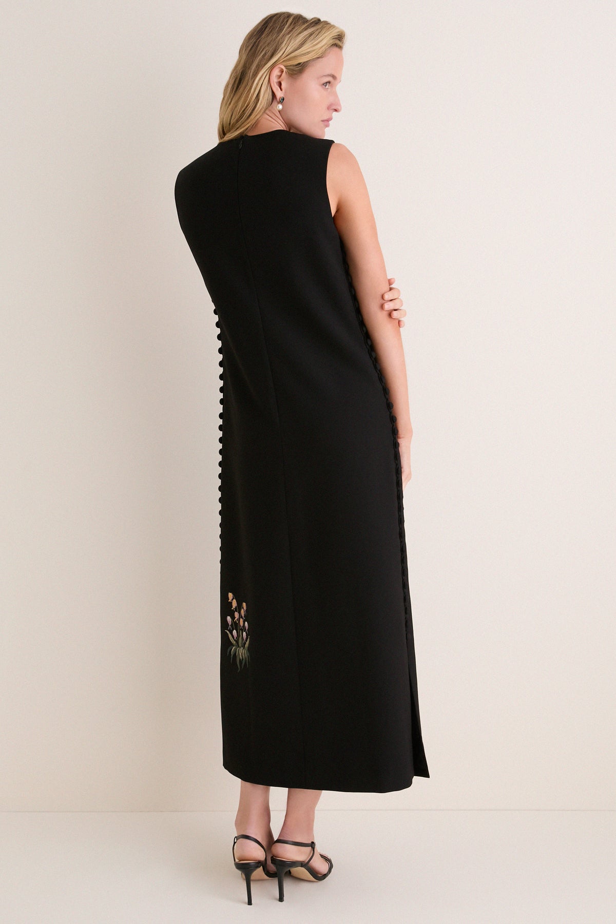 Wildflower Embroidered Crepe Camille Dress