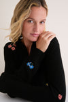 Floral Embroidered Potter Cardigan