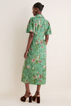 Sage Bouquet Cotton Sateen Delaney Dress