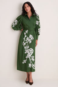 Forest Embroidered Therese Dress