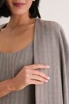 Gray Herringbone Drew Cape