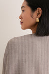 Gray Herringbone Drew Cape