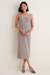 Gray Herringbone Nancy Sheath Dress