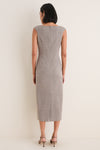 Gray Herringbone Nancy Sheath Dress