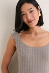 Gray Herringbone Nancy Sheath Dress