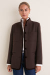 Chocolate Torte Velvet Trim Dalton Jacket