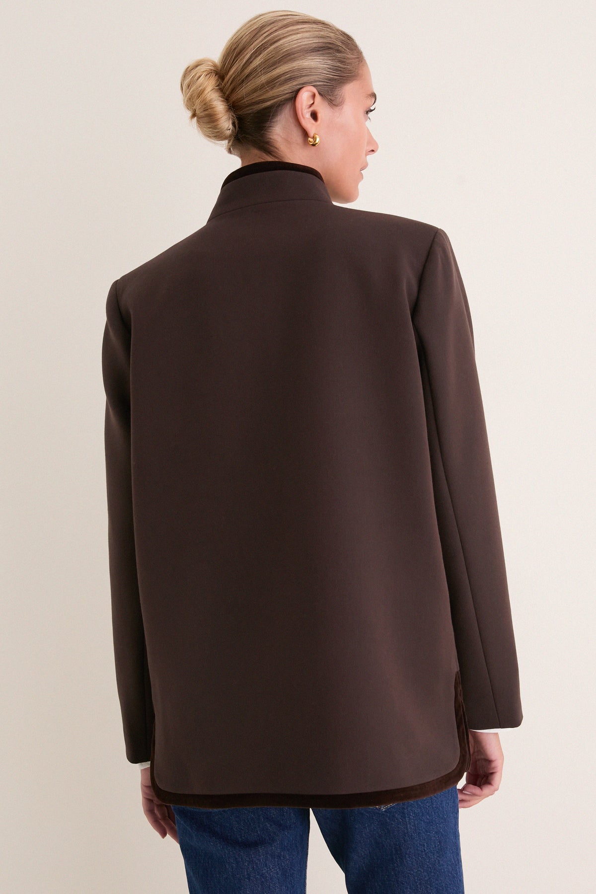 Chocolate Torte Velvet Trim Dalton Jacket