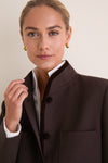 Chocolate Torte Velvet Trim Dalton Jacket