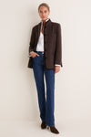 Chocolate Torte Velvet Trim Dalton Jacket
