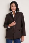 Chocolate Torte Velvet Trim Dalton Jacket