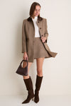 Herringbone Meg A-Line Mini Skirt